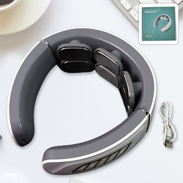 6 Heads Smart Electric Neck and Back Pulse Massager Wireless (1 Pc) - TezCart