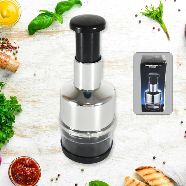 Food Cutter, Multifunctional Stainless Steel Blade Onion Cutter Food Vegetable Cutting Tool Home Kitchen Accessory, Vegetable Onions Garlic Nuts Salads Hand Chopper Kitchen Your Brand
