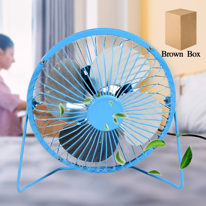 USB Table Desk Personal Metal Electronic Fan, Compatible with Computers, Laptops, Student Dormitory, Suitable For Office, School Use (1 Pc) Your Brand