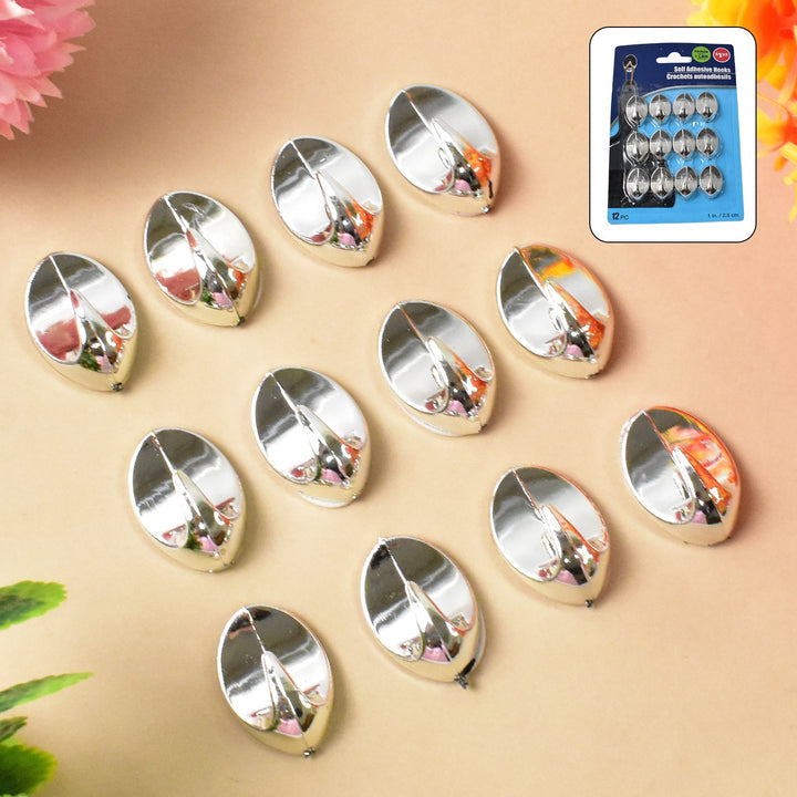 Plastic Multipurpose Wall hanging hook (12 Pcs Set / Mix Design) your brand