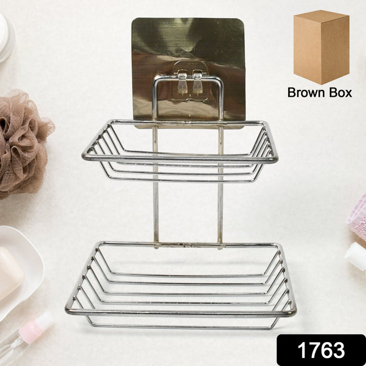 Kitchen Bathroom Soaps Storage Rack with 2 Hook for Home Your Brand