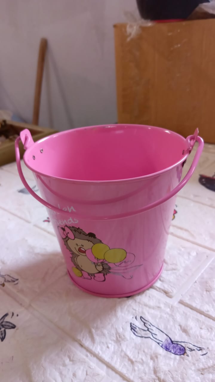 Small Metal Buckets with Handles, Bucket Plant Kids Pot Plant Succulents Metal Flower Bucket Metal Bucket Ice Bucket Metal Succulent Flower Pot Creativity (1 Pc) Your Brand
