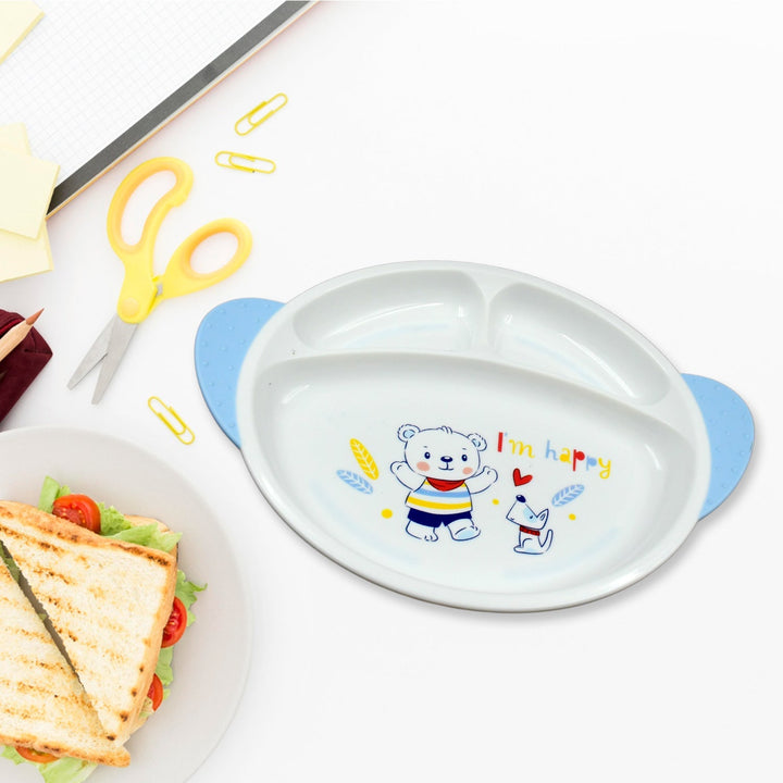 5in1 Baby Feeding Set for Kids and Toddlers,Children Children Dinnerware Set - Feeding Set for Kids, Cartoon Design Plate, Cup, Spoon, Fork  Tableware Cutlery for Kids Microwave (5 Pcs Set) Your Brand
