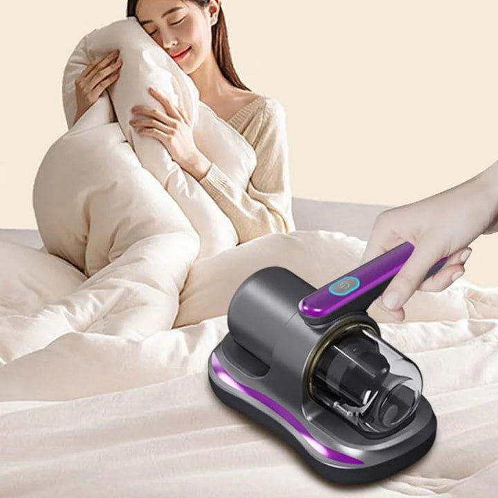 Powerful Suction Portable Handheld Vacuum Cleaner - Low Noise Vacuum Cleaner for Bed - Cordless Vacuum Cleaner for Car Seat Crevices Pillows, Mattresses, Sofas Wireless Anti Dust and Mite Cleaner Your Brand