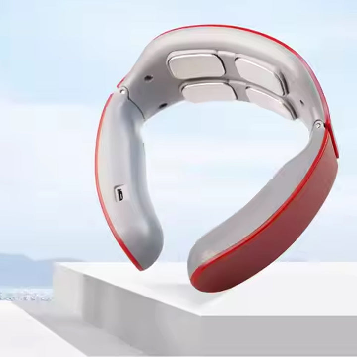 4 Heads Smart Electric Neck and Back Pulse Massager (1 Pc / Mix Design) - TezCart