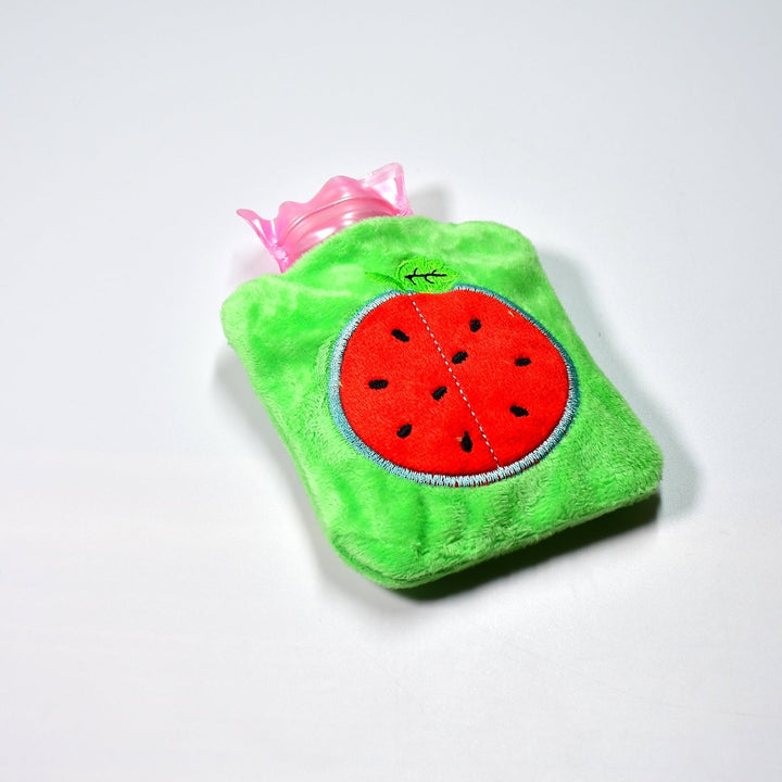 Watermelon small Hot Water Bag with Cover for Pain Relief, Neck, Shoulder Pain and Hand, Feet Warmer, Menstrual Cramps. Your Brand