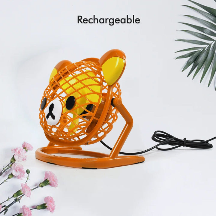 TEDDY BEAR PORTABLE FAN ADJUSTABLE USB FAN SUITABLE FOR HOME , OFFICE , CAR, & MULTI USE FAN Your Brand