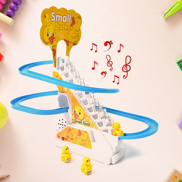 Duck Climb Stairs Toy Roller Coaster with Flashing Lights & Music (3 Ducks) Your Brand