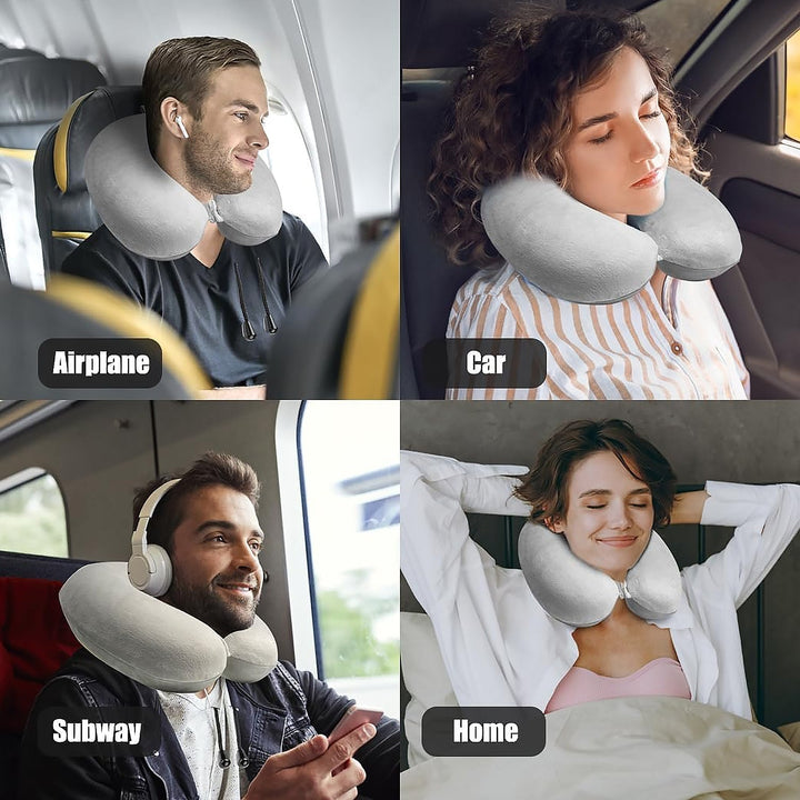 Soft Neck Pillow for Car, Home, Airplane Travel, Travel Neck Pillow for Sleeping & Travel Essentials for Neck Rest Multipurpose Comfortable Head Rest Neck Holder Pillow (1 Pc) Your Brand