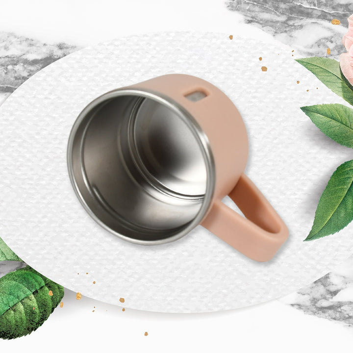 Stainless Steel Vacuum Coffee / Tea Cup, Tea Mug Hot Insulated Double Wall Stainless Steel, Coffee, and Milk Cup with Handle Easy To Carry: Coffee Cup (6 pc) Your Brand
