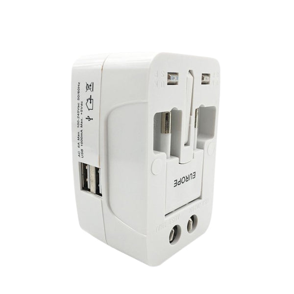 All-in-One Universal Worldwide Travelling AC Adaptor Plug (AU / UK / US / EU) International Power Charger Electric USB Power Plug Socket Adapter Converter (1 Pc) Your Brand