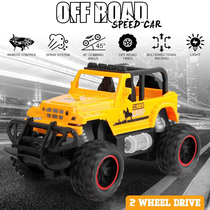 Mist Spray Race Car Toy Off Road Speed Car With Smoke (Water Sprayer Mist With Light) High Strength Climbing Power & Smoke Effect (Color May Vary), Kids Your Brand