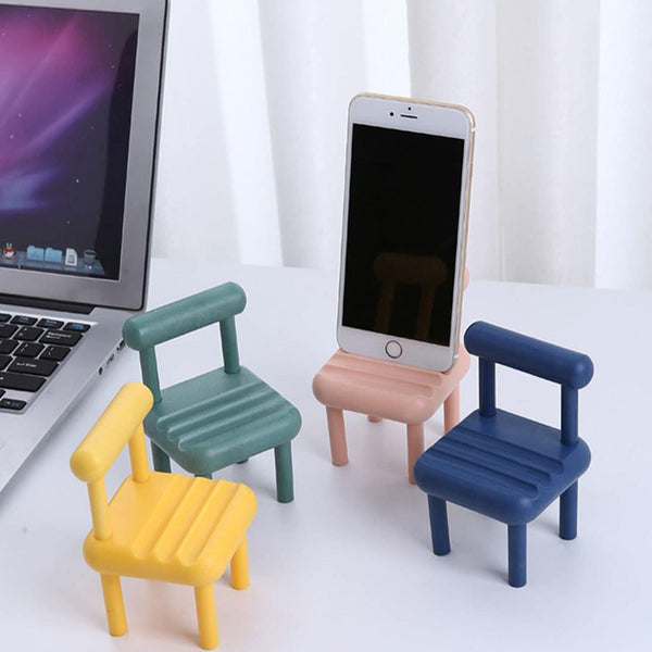 Mobile Phone Holder, Mini Chair Cell Phone Stand, Portable Smartphone Dock, Cellphone Holder for Desktop Design Compatible with All Mobile Phones (1 Pc) - TezCart