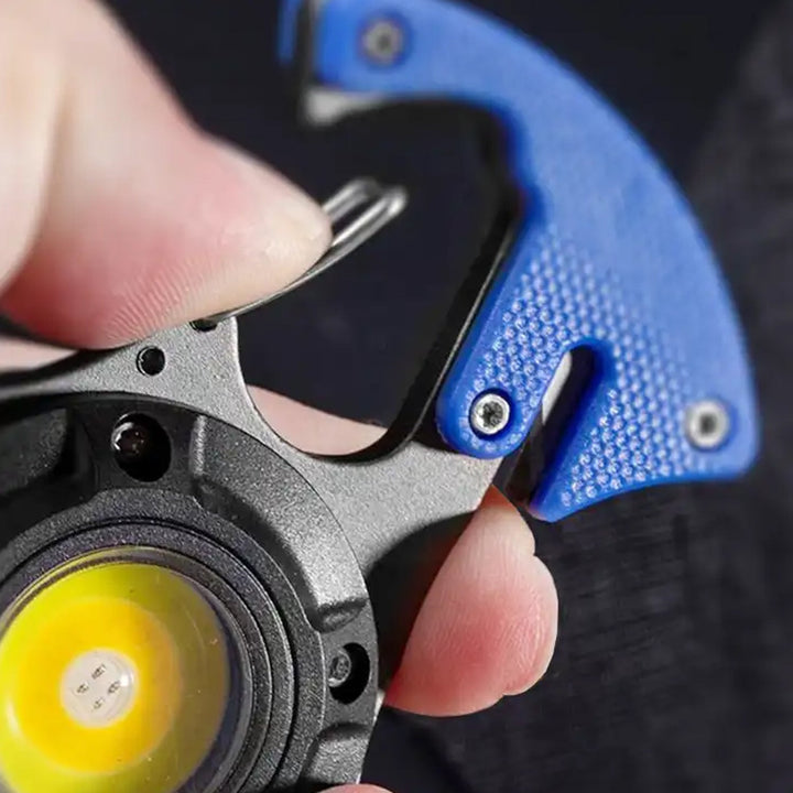 Keychain Led Flashlight Rechargeable Multi Function 6 Lighting Modes Pocket Key Chain Flash Light USB for Outdoor Camping,Walking With Cigarette Lighter Your Brand