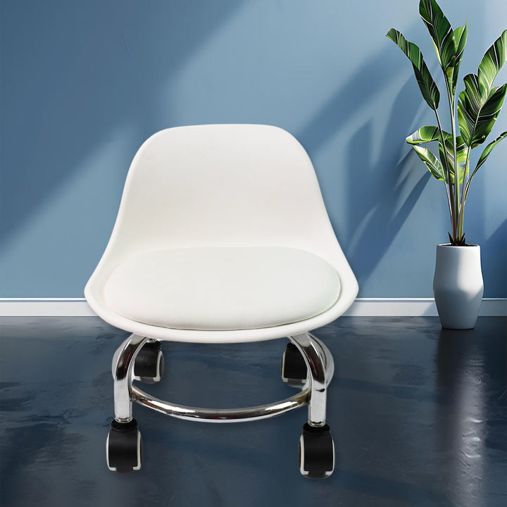 Heavy Duty Round Rolling Stool with Wheels Pedicure Stool (1 pc) - TezCart