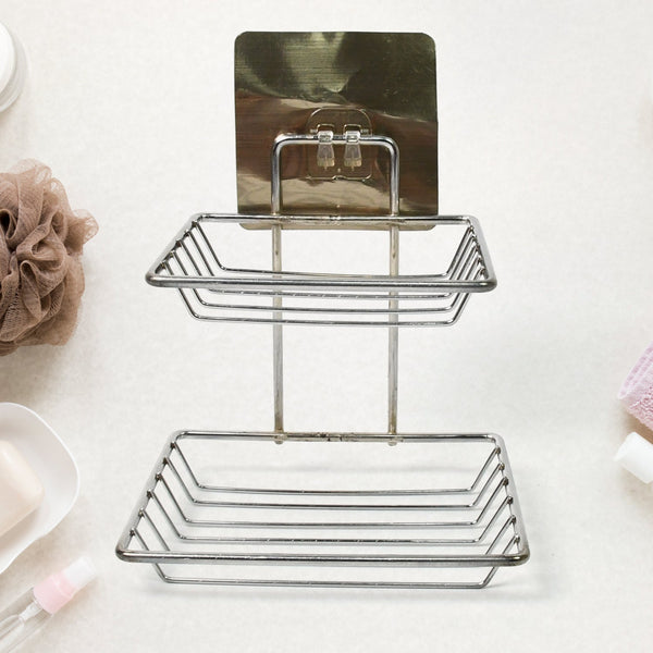 Kitchen Bathroom Soaps Storage Rack with 2 Hook for Home Your Brand