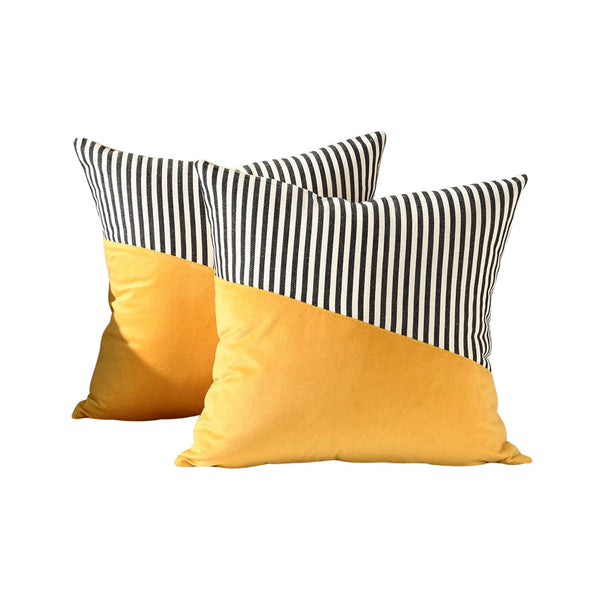 Decorative Pillow Covers Cushion Cases Soft Cotton (22 × 22 Inch / 1 Pair / 2 Pc) Your Brand
