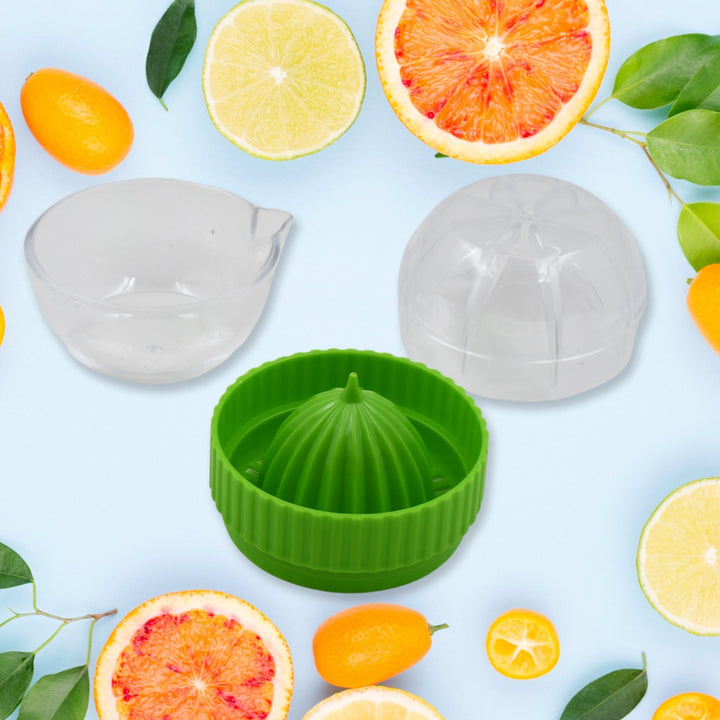 Manual Drink Orange Lemon Citrus Lime Fruit Juice Juicer Squeezer, BPA Free, Press & Pourer With Lid Plastic Manual (1 Pc) Your Brand