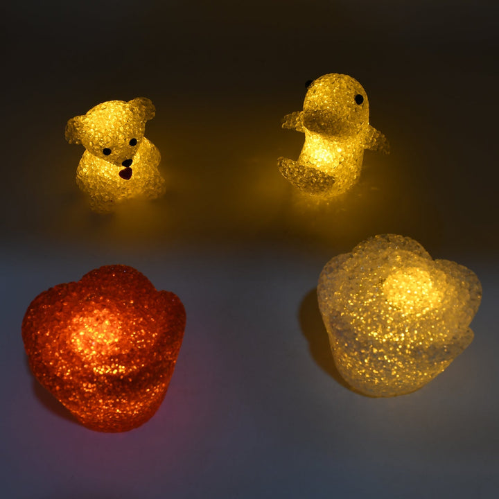 MULTI SHAPE SMALL LIGHT LAMPS LED SHAPE CRYSTAL NIGHT LIGHT LAMP (6 PC SET) Your Brand