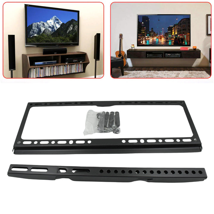 TV Wall Bracket Mount Slim Monitor Stand for 26 x 63, LCD LED 3D plasma Flat TVs Full Motion Heavy-Duty Wall Bracket, Sturdy and Strong Flat Screen Design TV Wall Mount (46cmx20cm) Your Brand
