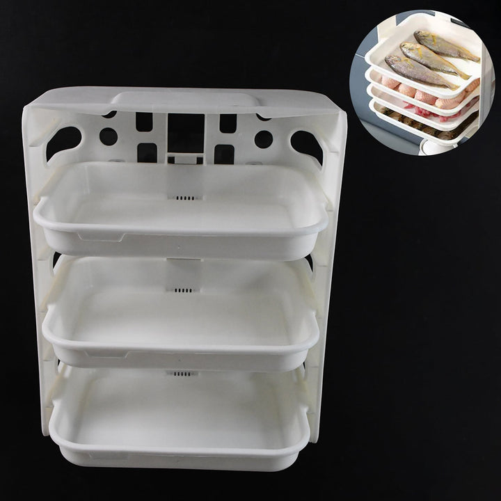 Plastic 3 Layer Wall-Mounted Food Organizer Rack (1 Set) your brand