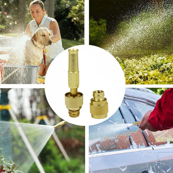 water spray nozzle for water pipe booster nozzle for car wash nozzle with high pressure water adjustable brass nozzle water spray gun for gardening watering tools - TezCart