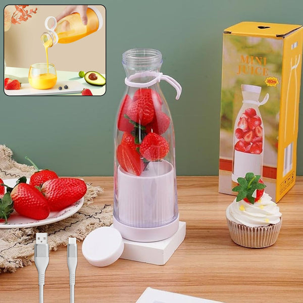 Blender Portable Juicer with 6 Blades 380 Ml Multicolor Your Brand