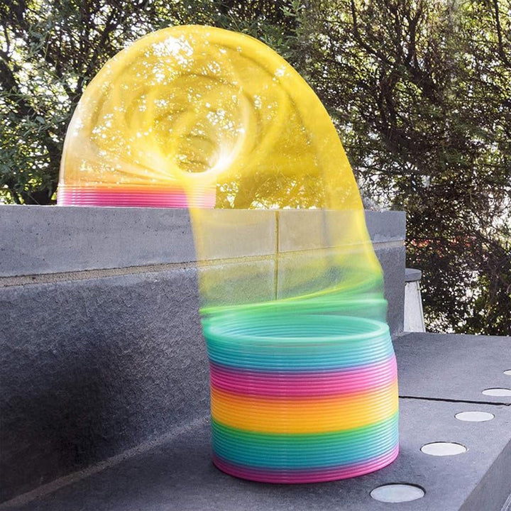 Rainbow Spring, Rainbow Spring Toys, Slinky, Slinky Spring Toy, Toy for Kids, for Kids Adults of All Age Group, for Birthdays, Compact and Portable Easy to Carry (1 Pc) Your Brand