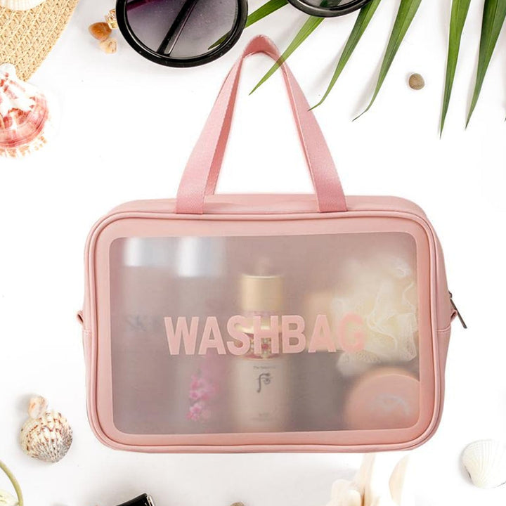 Big Zippered Cosmetic Pouch, Toiletry Bag for Cosmetics (1 Pc) - TezCart