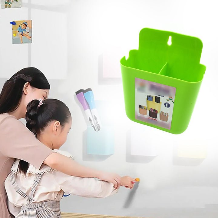 2-Section Multipurpose Wall Holder – Mobile, Remote & Makeup Brush Storage (1 Pc) Your Brand