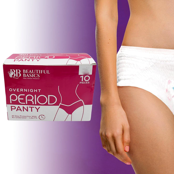 Women's Emergency Kit, Travel Kit- Includes Seamless Underwear, Pantyliner, Feminine Hygiene Sachet First Period Kit (10 Pcs) Your Brand