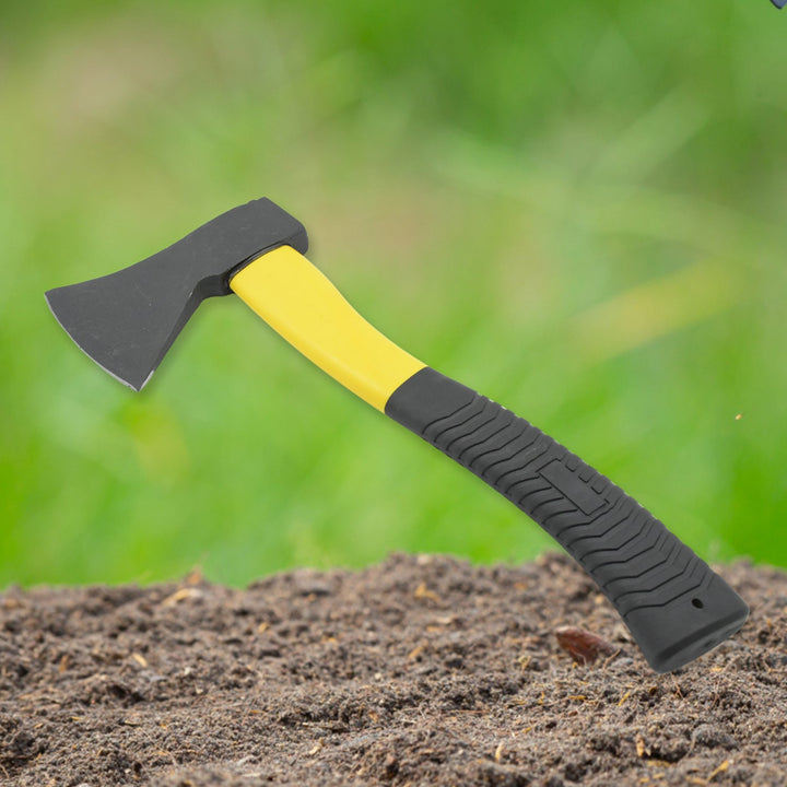 Gardening Tools Hatchet Axe Fiberglass Body Rubberized Handle Wood Cutting Axe, Camping Axe, Safety Axe, Pick Axe (972 Gm) Your Brand