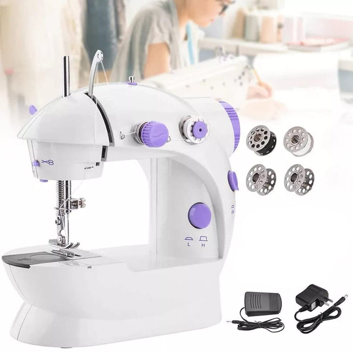 Home Tailoring Sewing Machine With Extension Table Set, Foot Pedal, Adapter Mini Electric Silai Machine, Portable Stitching Machine/Tailoring Machine Your Brand
