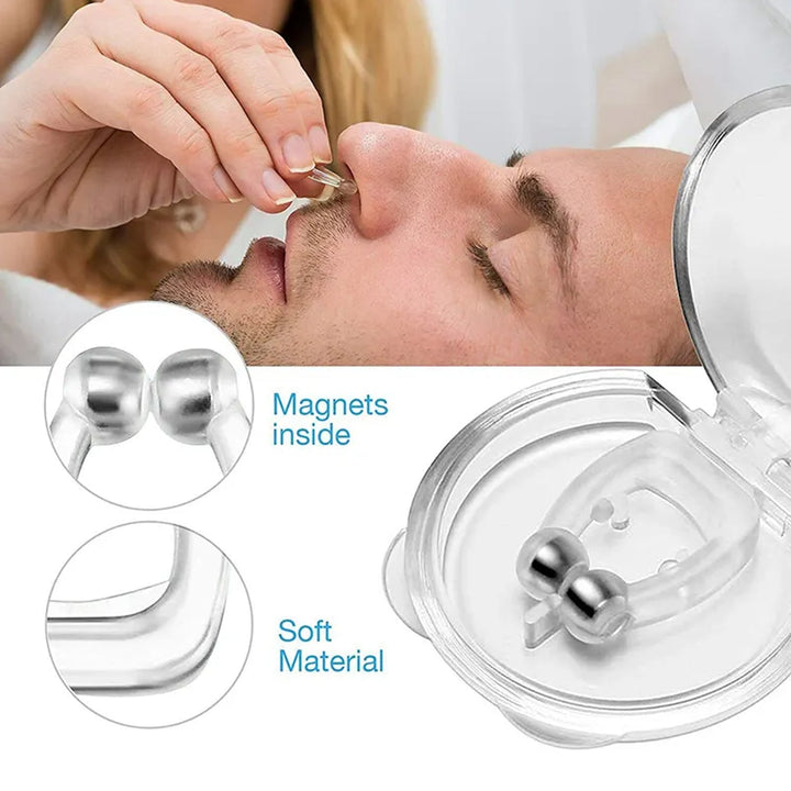 Anti Snore device for men and woman Silicone Magnetic Nose Clip For heavy Snoring sleeper, Snore Stopper, Anti Snoring Device (1 Pc) - TezCart