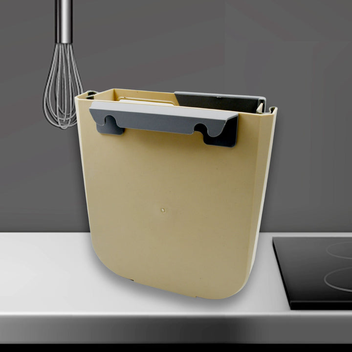 Hanging Trash Can for Kitchen Cabinet Door, Small Collapsible Foldable Waste Bins, Hanging Trash Holder for Bathroom Bedroom Office Car, Portable Your Brand