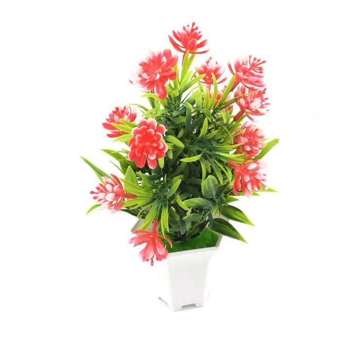 Wild Artificial Flower Plants with Cute Pot | Flower Plant for Home Office Decor | Tabletop and Desk Decoration | Artificial Flower for Balcony Indoor Decor, Plants for Living Room (1 Pc) Your Brand