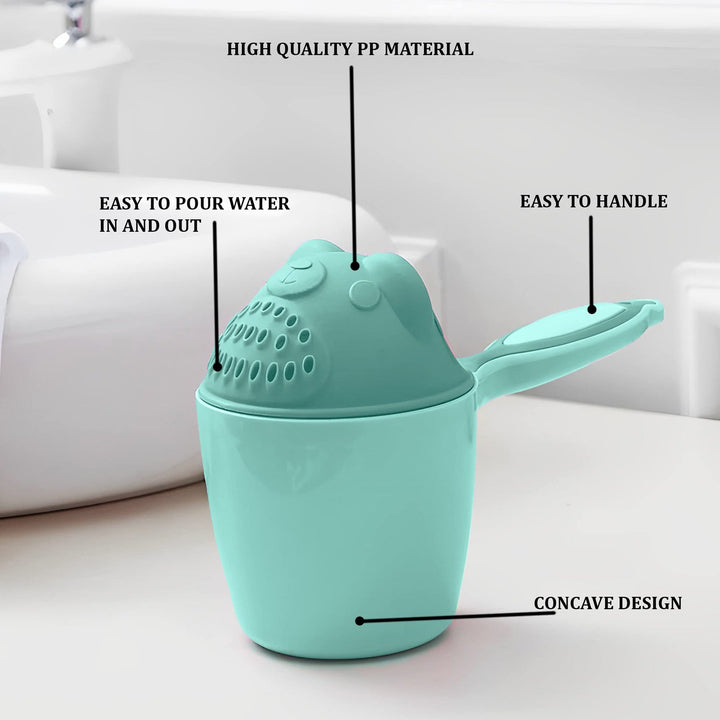 Baby Shampoo Shower Cup Safe Soft Bathing Water Scorpion Baby Bath Tumbler Hair Washing Mug Rainer - TezCart