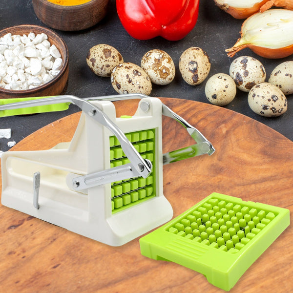 French Fry Cutter, Great with Vegetables, Potato Fries Cutter Professional Vegetable Cutter Stainless Steel Cutter Potato, Onions, Carrots, Cucumbers, Fruits Potato Cutter (1 pc) - TezCart