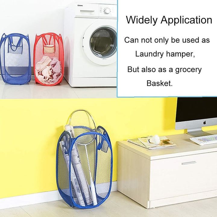 Foldable Collapsible Mesh Laundry Bag Pack Of 1 (Mix Color) Your Brand