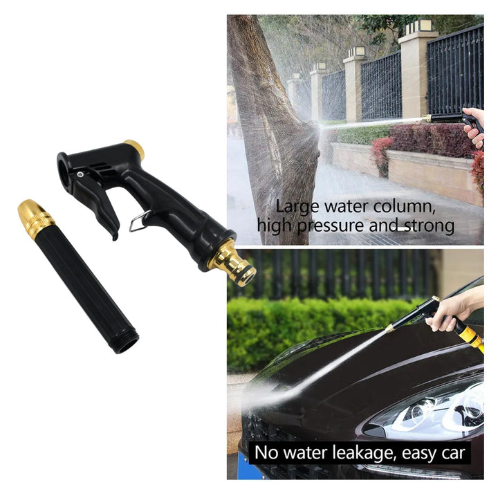 Plastic Body, Metal Trigger & Brass Nozzle Water Spray Gun For Water Pipe | Non-Slip | Comfortable Grip | Multiple Spray Modes | Ideal Pipe Nozzle For Car Wash, Gardening,& Other Uses Your Brand