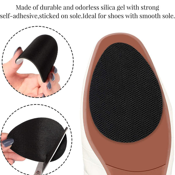 Non-Slip Shoe Pads, Rubber Shoe Sole Protector Pads, Self-Adhesive Shoe Grips Pads Stickers Non Skid for Ladies Shoes, High Heels, Boots Your Brand