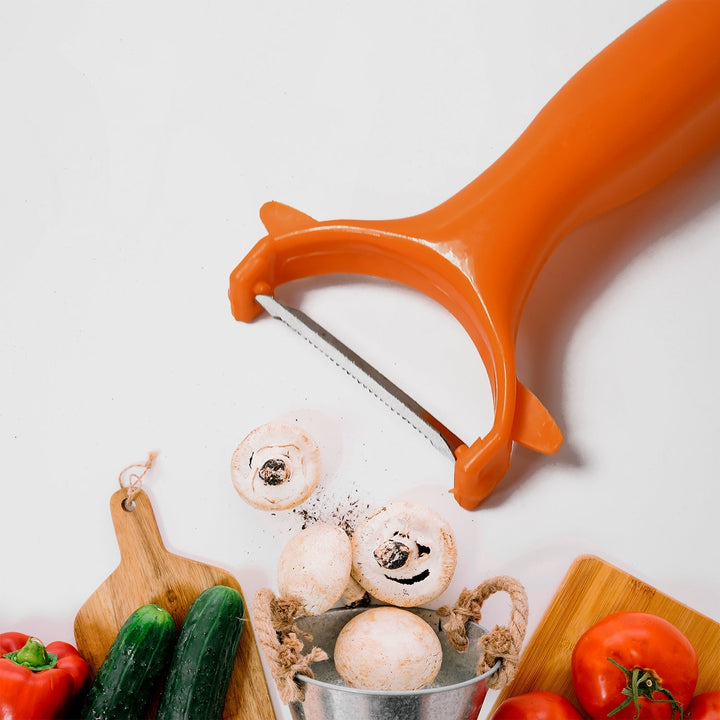 2 in 1 Kitchen Combo Lighter, Stainless Steel Durable Gas Lighter with Vegetable Cutter Peeler, For Kitchen Steel Gas Lighter (2 Pc Set) Your Brand