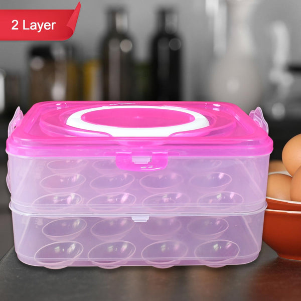 Double Layer 24 Grid Egg Storage Box for Egg Storage Container Your Brand