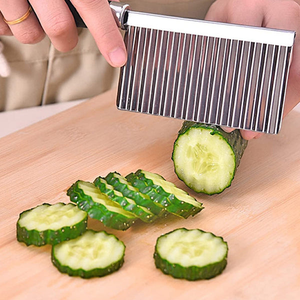 Stainless Steel Crinkle Cutter Knife for Salad and Vegetables Your Brand