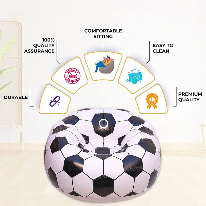 Foldable Sofa, Cartoon Style Inflatable Folding Chair, Ball Chair, Inflatable Sofa for Adults, Kids size (110cm x 80cm) Your Brand