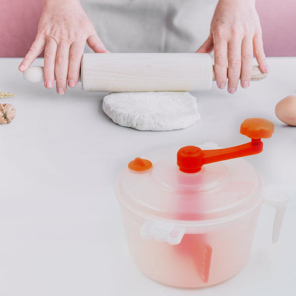Miracle Atta Maker for Home 2 in 1 Ata Non-Electric Dough Flour Machine for Kitchen | Chakki Clear line Measuring Cups Set Bread Mixer May Vary Hand Tool Plastic Portable Dough Atta Your Brand