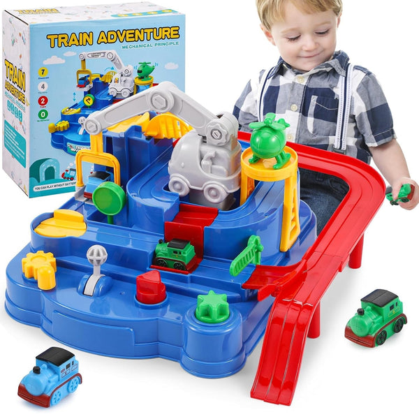 Adventure Toys, City Rescue Preschool Toy, Race Tracks for Boys, Parent-Child Interactive Kids Race Car Track Play sets (Adventure Toy) Your Brand
