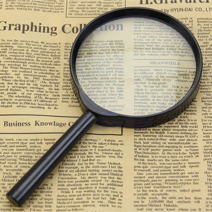 Magnifying glass Lens - reading aid made of glass - real glass magnifying glass that can be used on both sides - glass breakage-proof magnifying glass, Protect Eyes, 50 mm Your Brand