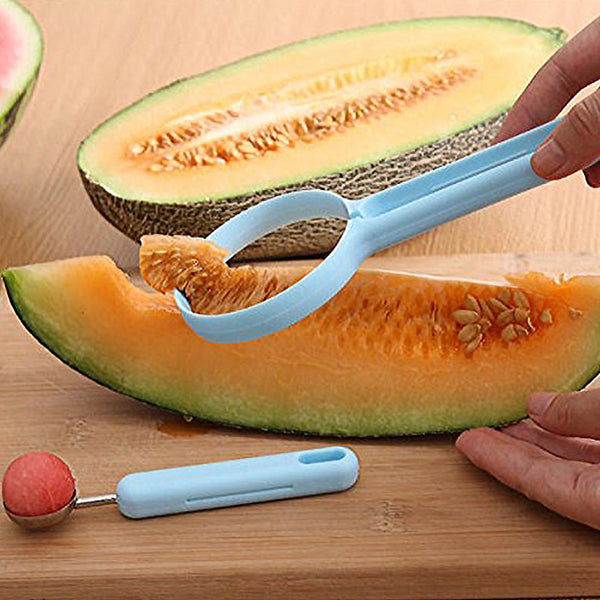 2 in 1 Kitchen Tool - Soft Fruit Peeler and Baller - Avocado, Papaya, Watermelon, Honey Dew - Kitchen Gadget Tool (1 Pc) Your Brand