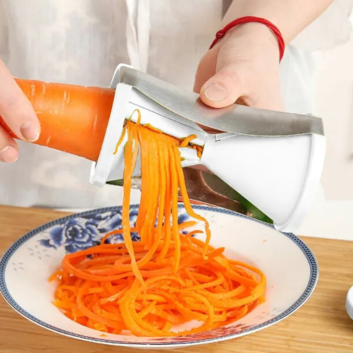 Portable Spiralizer Vegetable Slicer Handheld Spiralizer Peeler Stainless Steel Spiral Slicer For Salad Vegetables Fruit Slicer - TezCart